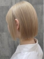 モリオ フロム ロンドン サッポロファクトリー店(morio FROM LONDON)&nbsp;morio 札幌　ホワイトミルクティー/切りっぱなしボブ
