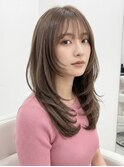 髪質改善ブリーチなしカラー顔まわりレイヤー小顔カット