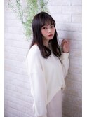伸ばしかけくせ毛風くびれセミディ無造作カールインナーカラー