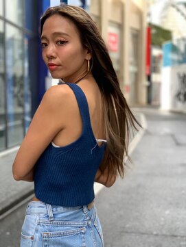 オースティン 門前仲町(AUSTIN) 前髪かき上げイメチェンイヤリングカラーラベンダーカラーくびれ