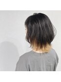 インナーカラー　くびれレイヤーヘア
