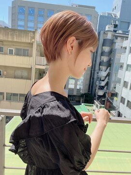 ロンド ストラーダ 心斎橋(Lond strada) ショート×ハイライト白髪ぼかし×シルキーベージュ[心斎橋]