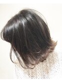 シンプルボブ＿ナチュラルグラデーションベージュ