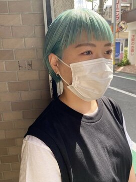 ソイリウム 下北沢(soi rium) ペールグリーンのハイトーンショート