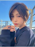 20代30代大人ガーリーショートヘアチョコレートモードショート