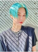 【デザインカラー】ハンサムショート×ペールブルー◎
