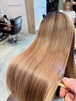 アディクト 東陽町西口(addict)&nbsp;ブリーチ髪質改善縮毛矯正＿ホワイト＿ロング［東陽町］