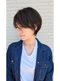 【ベース顔・丸顔タイプ】マッシュ風ショート 20代　 30代　40代