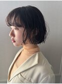 ボブパーマ/パーマボブ/ミニボブパーマ/ワイドバング/前髪パーマ