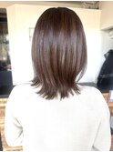 大人かわいいくびレイヤー うる艶ミディ 髪質改善ケア冬カラー#2