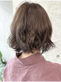 <ふわふわボブ大人ボブパーマゆるふわニュアンスパーマ30代40代1