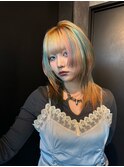 スラッシュカラ/デザインカラー/ブリーチカラー/表参道/原宿
