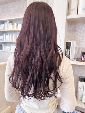 キャアリー(Caary) 福山市美容室Caary赤みカラーコーラルレッドピンクカラー