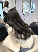 くびれヘアアプリコットオレンジ夏ヘアハイライトカラー        