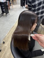 ロンドシエル 横浜(Lond ciel)&nbsp;オリーブグレー/韓国風巻き/レイヤーカット/髪質改善/縮毛矯正