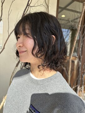 フランジェッタヘアー(Frangetta hair) ボブパーマ♪担当野坂