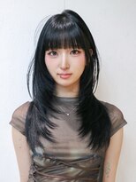 アイティーバイアルバム 下北沢店(IT by ALBUM) ロング暗めカラーグレージュ韓国ヘア顔周りレイヤー_F31028
