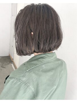 ヘアーアンドアトリエ マール(Hair&Atelier Marl) 【Marl】ラベンダーグレージュのシンプルボブ♪