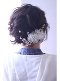 ねじり編み込み×卒業ヘアセット