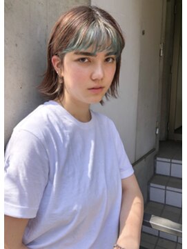 ヘアサロンエム 渋谷店(HAIR SALON M) 外ハネボブ/アッシュブラウン/ネオウルフ/デザインカラー