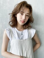 アイティー バイ アルバム 浦和店(IT by ALBUM) ロブウェーブ_オリーブカラーハイライトカラー_7967