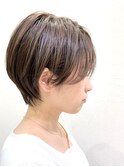 黒髪/ボブルフ/ネビージュ/小顔/ワンレン/ボブ/ショート/前髪