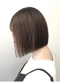10代20代30代◎切りっぱなし☆アッシュブラウン×前下がりボブ