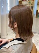 ロンドプランタン 恵比寿(Lond Printemps)&nbsp;大人かわいい切りっぱなしボブハイトーンベージュカラー