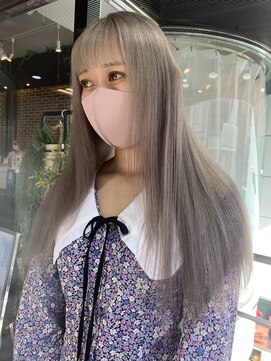 ヘアーアンドメイク ビス(HAIR&MAKE bis) ブリーチあり☆透明感ホワイトラベンダー☆【多田華歌】