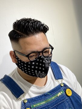 ミナミ(MINAMI) 七三フェードパーマスタイル　国分寺