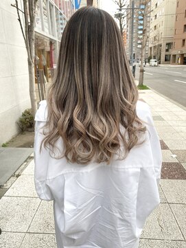 ワンスタイル(One style) 【2ブリーチ】バレイヤージュ＋髪質改善トリートメント