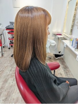 ピンク(PINK) ハイトーンアッシュのロングボブ！