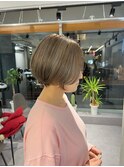 ショートボブハイトーングレージュアッシュベージュ◎
