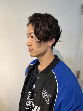 ソイクフ 四条大宮店(SOY-KUFU) 【soy-kufu】MEN'S HAIRアッシュブラックマッシュパーマ