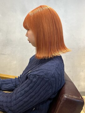 エミス バイ メルト 吉祥寺(emis by melt) 【吉田江梨】ハイトーン　外はねボブ　暖色系カラー