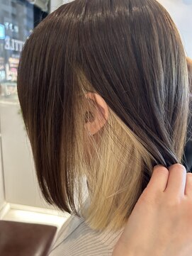 ディジョン(Dijon) 韓国顔まわりレイヤーカットグレージュオリーブベージュブラウン