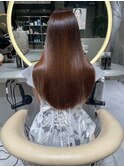 ★斜めバングミディアムヘアグレージュカラーシルキーベージュ★
