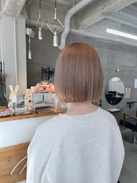 メルシー 福岡天神店(Merci) ハイトーンボブ☆ミルクティーベージュカラー