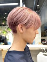 サンクプロジェクト(cinq PROJECT) 韓国風メンズミルクティーベージュダブルカラーハイトーンカラー