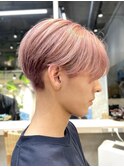 韓国風メンズミルクティーベージュダブルカラーハイトーンカラー