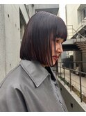 ミニボブ/コンパクトボブ/暗髪/透明感カラー/黒髪