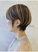 *+aimerが叶える...ハイライト輝くくびれショート*