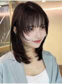 ミニウルフレイヤーカット顔周り前髪韓国ショートボブ/表参道