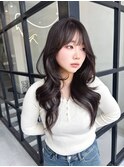 ダークブラウン×ハッシュレイヤー