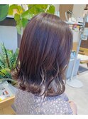 外はね/ピンクブラウンカラー