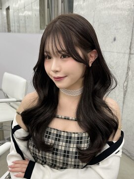 エヌアイ オモテサンドウ(ni omotesando) 韓国くびれヘア 盛れるお顔周りカット ショコラブラウン