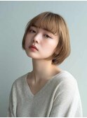 くびレイヤーエモージュグレージュカラーくびれショート【立川】