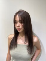 ヴィオットバイサロン(Viot by Salon)&nbsp;前髪ありくびれヘア夏アプリコットオレンジハイライトカラー