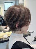 30代40代50代ショート白髪ぼかしハイライト秋色透明感カラー er
