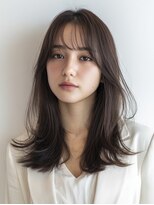 リンクミリ(Link mili)&nbsp;大人ヘア/小顔/オフィスカジュアル/透明感カラー/ココアベージュ